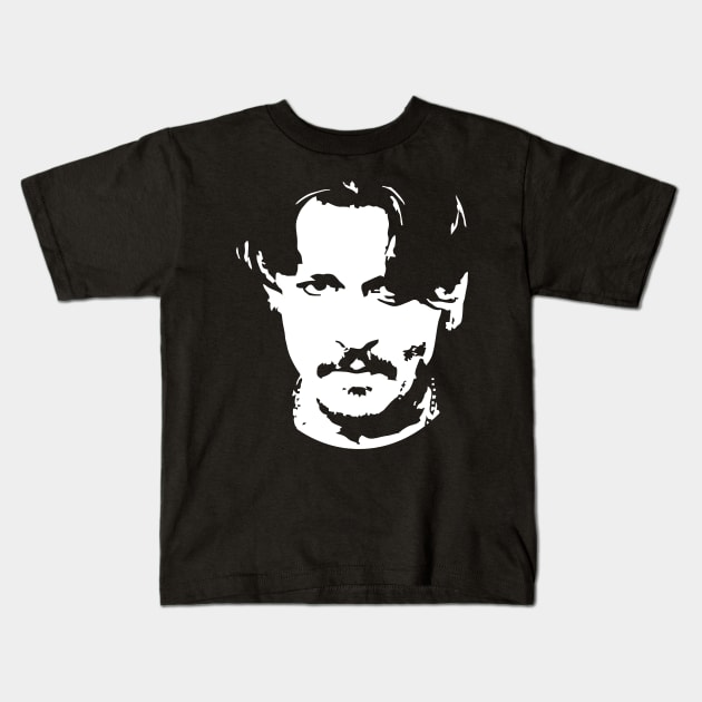 Johnny Depp Kids T-Shirt by Aldyz